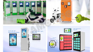 Les écrans industriels d'Amongo utilisés dans les applications IoT (casier de colis, stations d'échange de batteries EV)