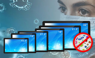 L'écran tactile LCD antibactérien à action prolongée d'Amongo appliqué avec succès au système de libre-service médical
